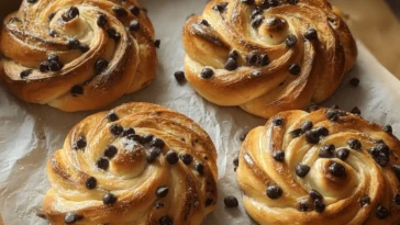 Delicious Brioches Roulées Crème Vanille & Pépites de Chocolat