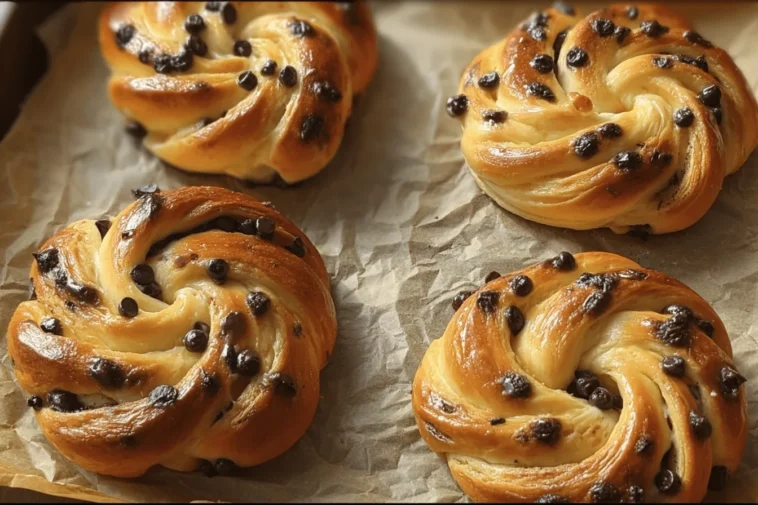 Brioches Roulées Crème Vanille & Pépites de Chocolat