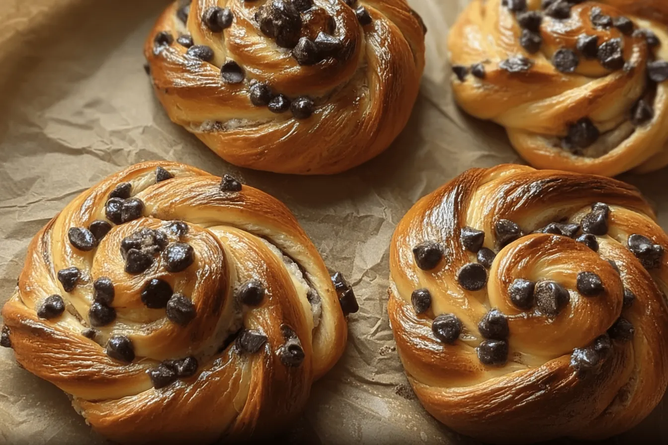 Brioches Roulées Crème Vanille & Pépites de Chocolat