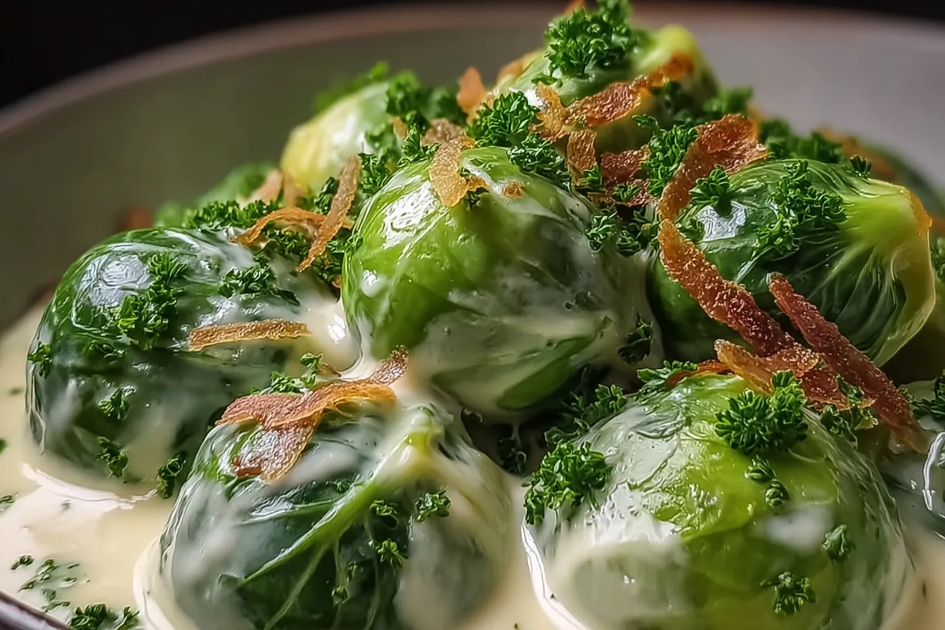 Brussels Sprouts Cream Cheese Sauce