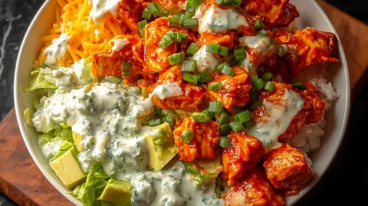 Delicious Buffalo Chicken Bowls Ready to Serve