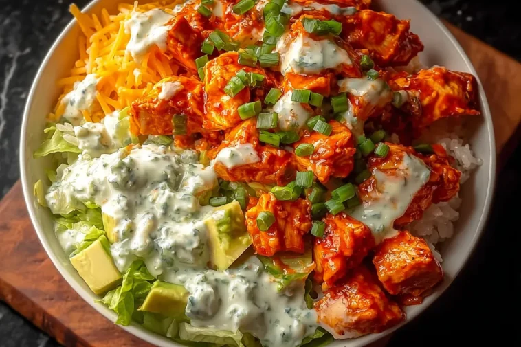 Delicious Buffalo Chicken Bowls Ready to Serve