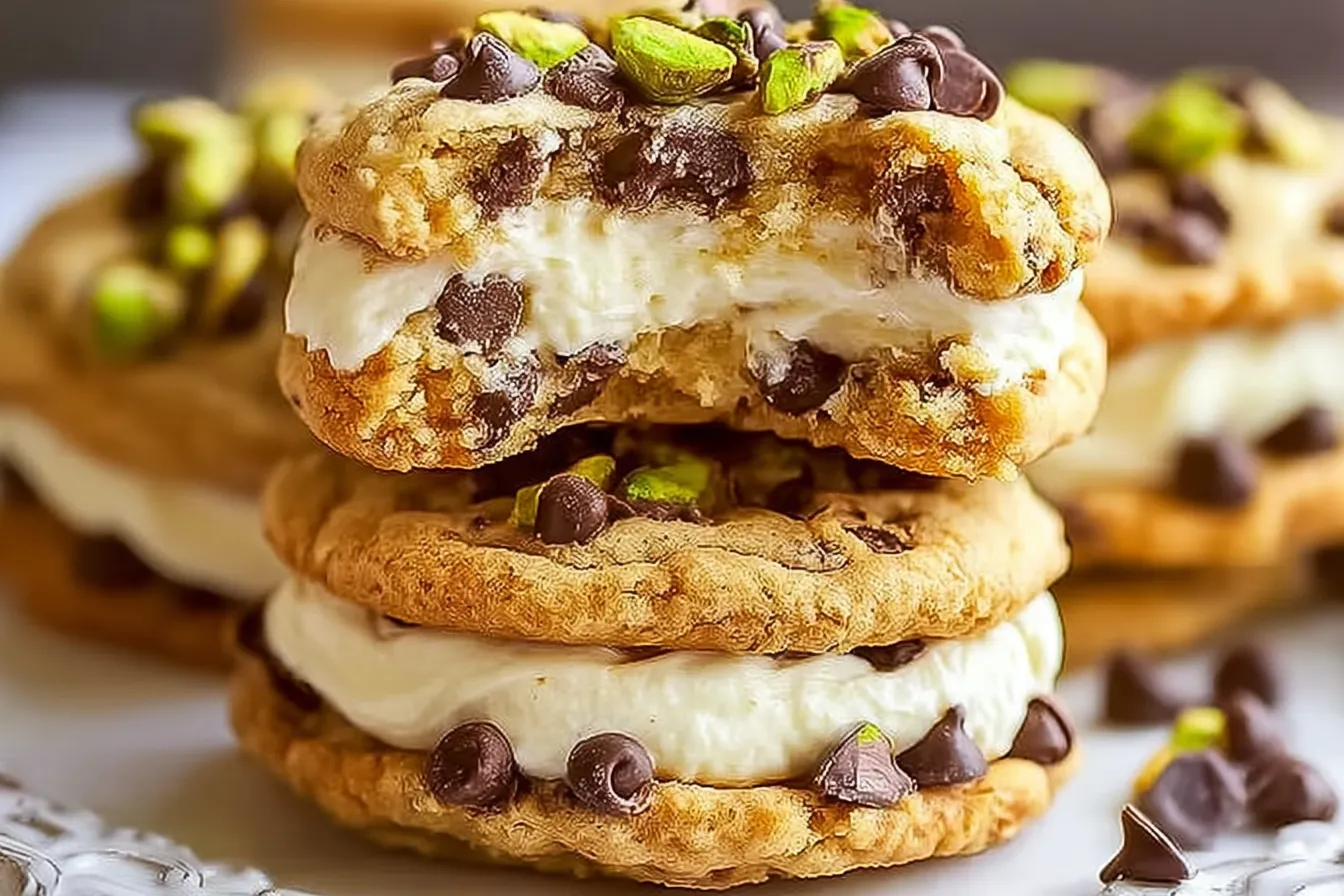 Decadent Cannoli Cream Sandwich Cookies