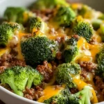 Cheesy Ground Beef and Broccoli Hot Dish