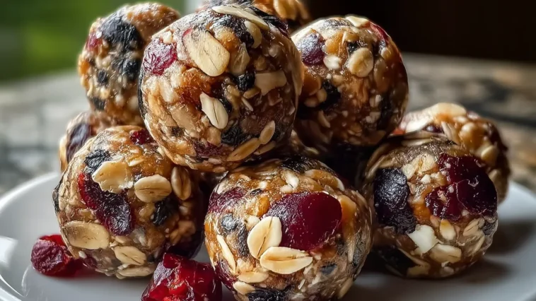Cherry Cranberry Energy Bites - Healthy Snack Recipe