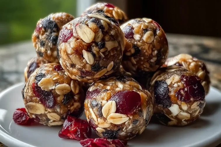 Cherry Cranberry Energy Bites - Healthy Snack Recipe