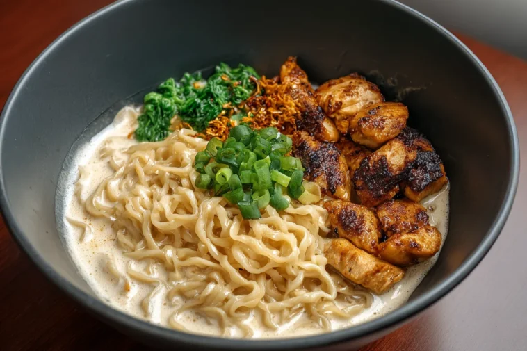 Chicken Ramen with Creamy Garlic Sauce: Pure Comfort Food 3 Delicious Chicken Ramen with Creamy Garlic Sauce