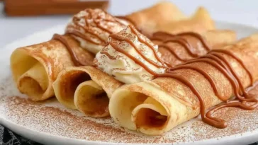 Cinnamon Roll Protein Crepes Ready to Enjoy