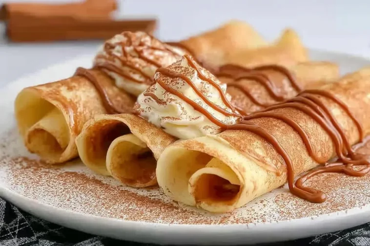 Cinnamon Roll Protein Crepes Ready to Enjoy