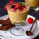 Classic Italian cream custard (Zabaglione) in a beautiful bowl