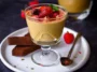 Classic Italian cream custard (Zabaglione) in a beautiful bowl