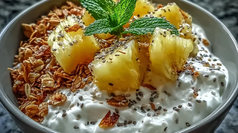 Cottage Cheese Pineapple Granola Bowl