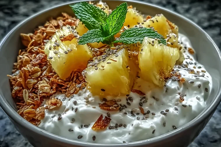 Cottage Cheese Pineapple Granola Bowl