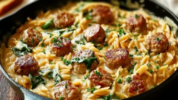 Creamy Chicken Sausage Orzo: Heartwarming One-Pan Meal