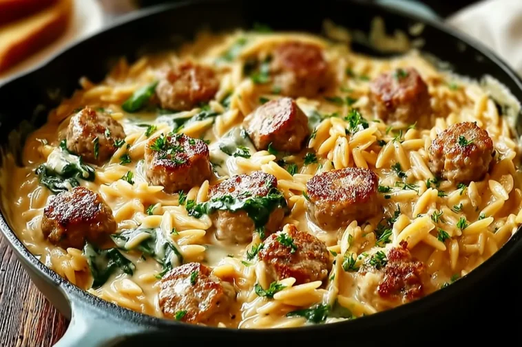 Creamy Chicken Sausage Orzo: Heartwarming One-Pan Meal