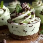 Creamy St. Patrick’s Lucky Mint Chip Mousse Cups