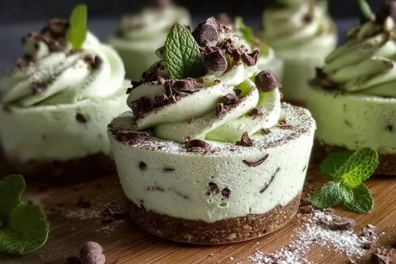 Creamy St. Patrick’s Lucky Mint Chip Mousse Cups