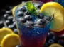 Delicious Blueberry Lemonade Fizz in a Glass