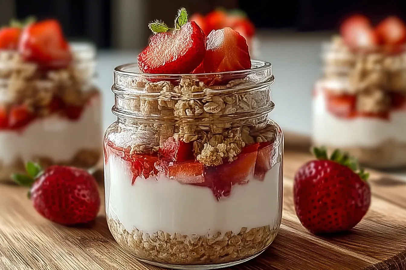 delightful strawberry cheesecake overnight oats to brighten mornings 2
