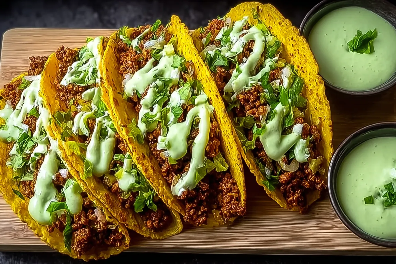 Easy Baked Ground Turkey Tacos with Avocado Sauce: A Delight! 4 Easy Baked Ground Turkey Tacos with Avocado Sauce