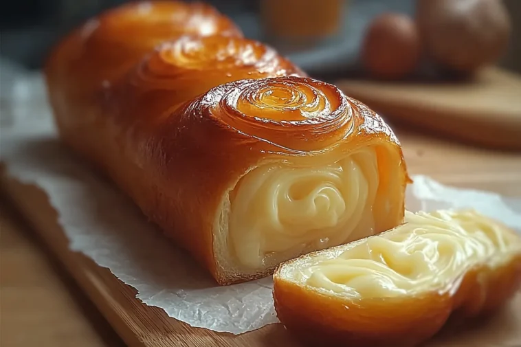 Delicious Easy Custard-Filled Sweet Bread for Breakfast
