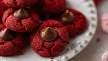 Easy Hershey’s Red Velvet Blossoms Cookies Freshly Baked