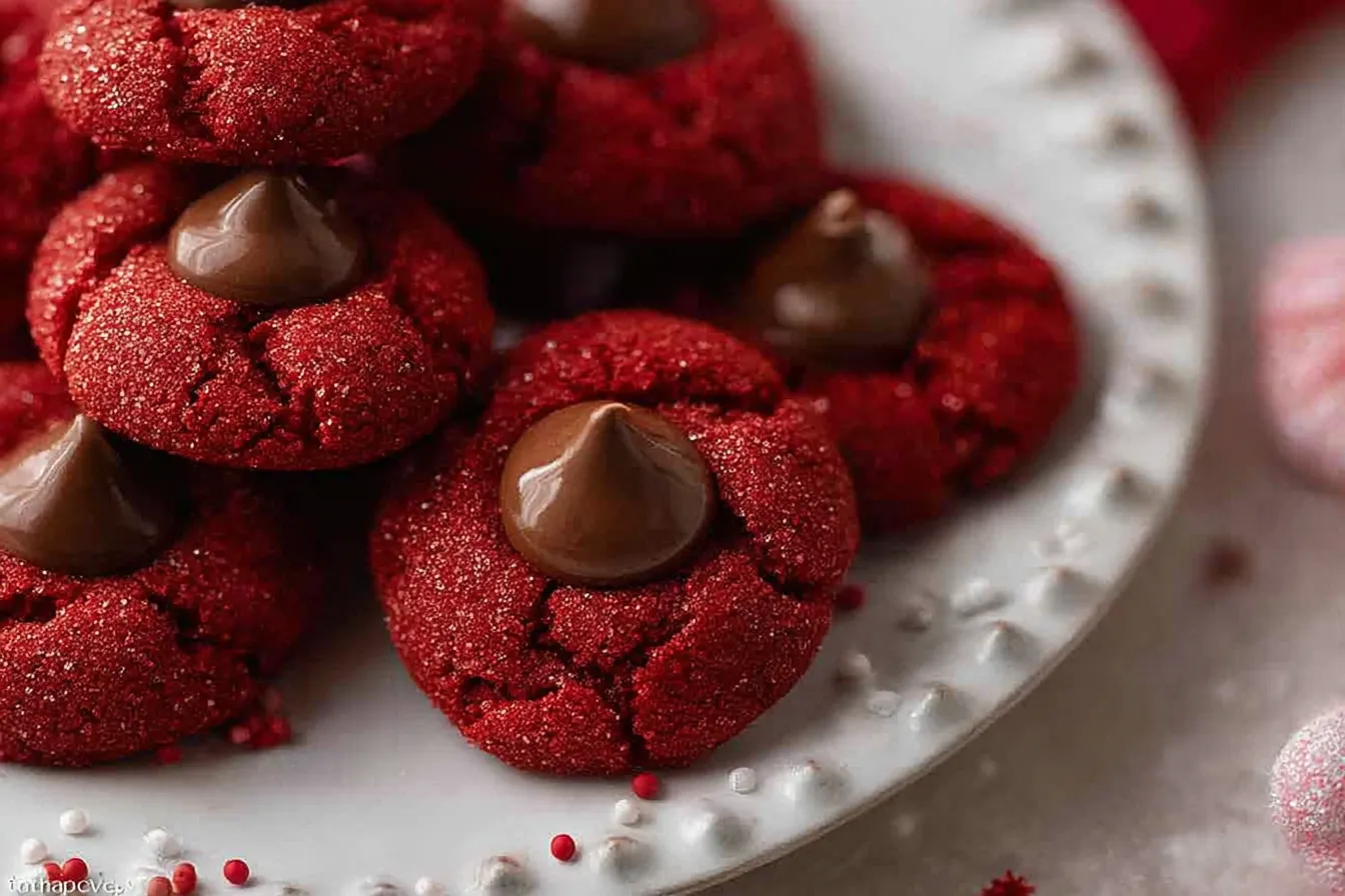 Easy Hershey’s Red Velvet Blossoms Cookies Freshly Baked