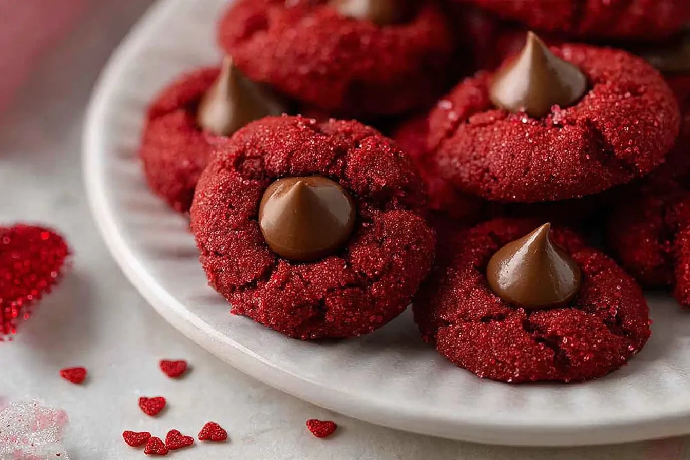 Easy Hershey’s Red Velvet Blossoms Cookies