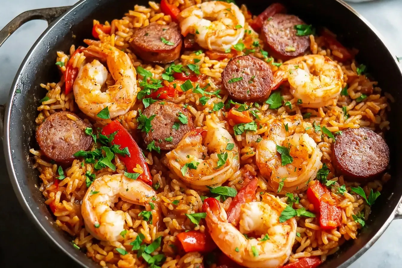  Easy One Pot Jambalaya with Shrimp and Sausage