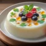 Delicious Fluffy Milk and Egg Gelatin Dessert Serving