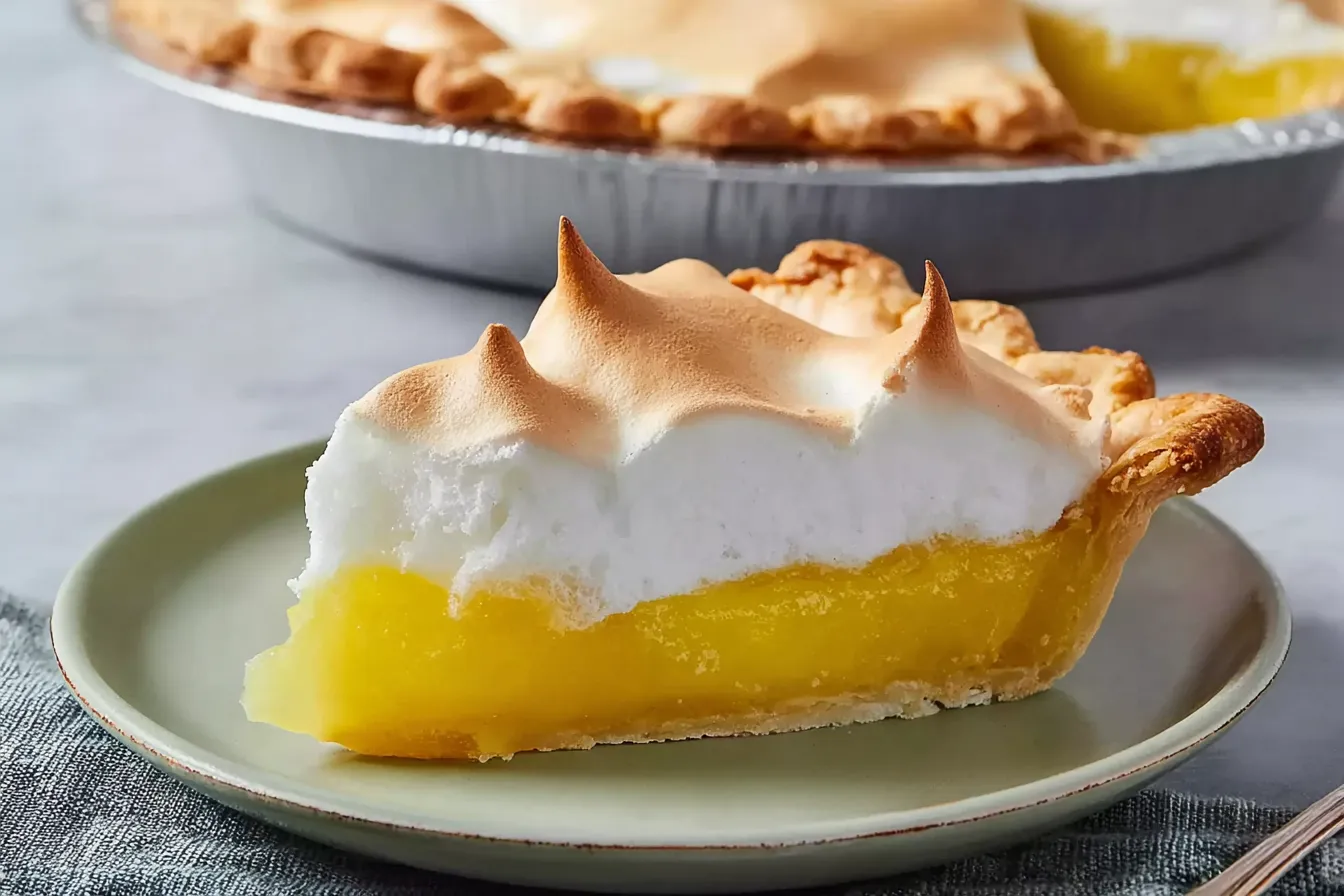 Homemade Grandma's Lemon Meringue Pie Freshly Baked