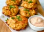 Healthy Air Fryer Crab Cakes (Easy + No Mayo) Plated Dish