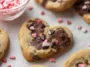 Heart Shaped Chocolate Chip Cookies Freshly Baked
