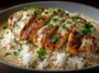 High Protein Creamy Cajun Chicken and Rice on a Plate
