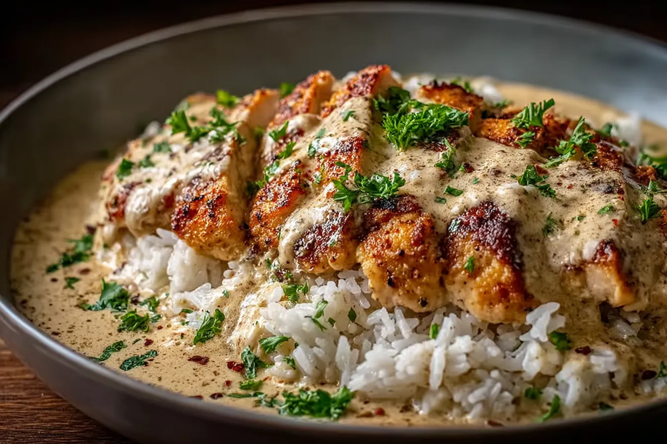 High Protein Creamy Cajun Chicken and Rice