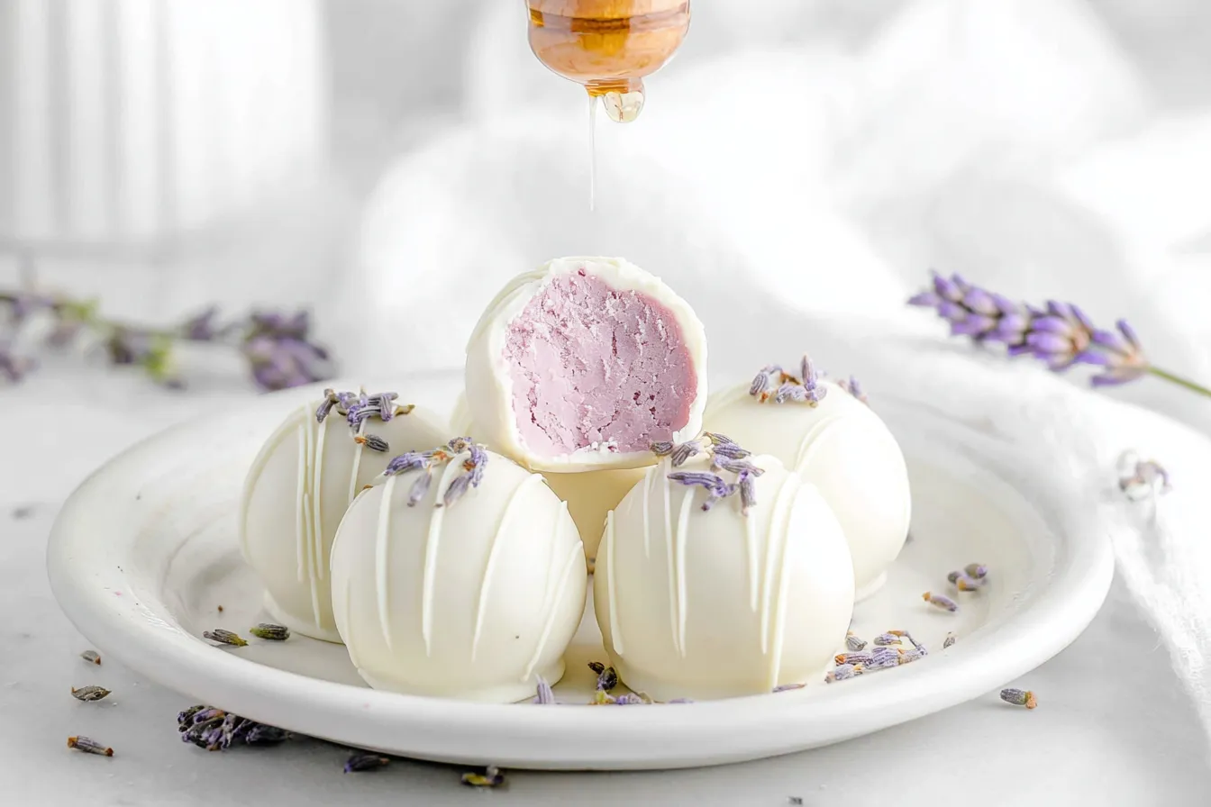 Honey Lavender White Chocolate Truffles