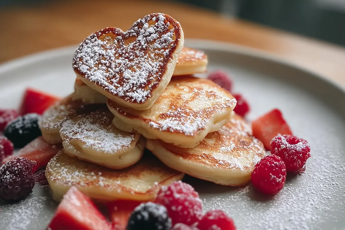 Irresistible Mini Heart Pancakes for Galentine’s Brunch