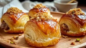 Kunafa-Stuffed Croissant Cups - A Sweet Indulgence