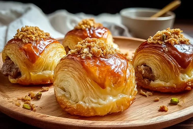 Kunafa-Stuffed Croissant Cups - A Sweet Indulgence