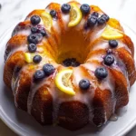 Lemon Blueberry Bundt Cake Freshly Baked