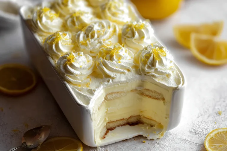Lemon Limoncello Italian Tiramisu Served in Elegant Dishes