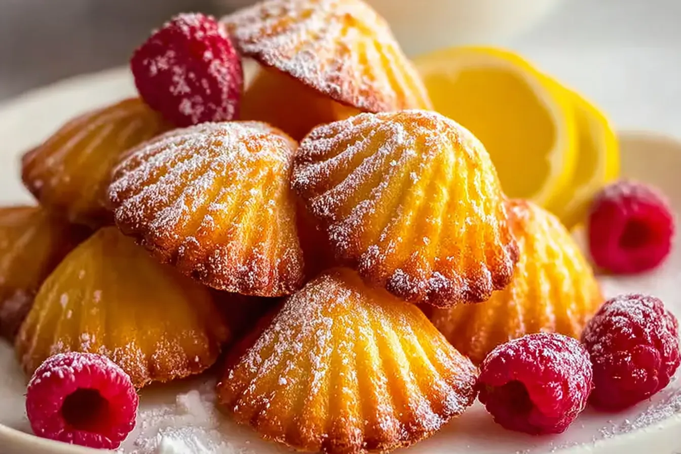 Lemon Raspberry Madeleines – Easy French Pastry Recipe