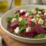 Lentil & Roasted Beet Salad – with Feta, Mint & Lemon