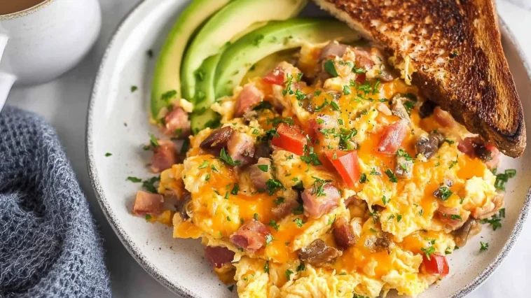 Loaded Scrambled Eggs with Fresh Ingredients