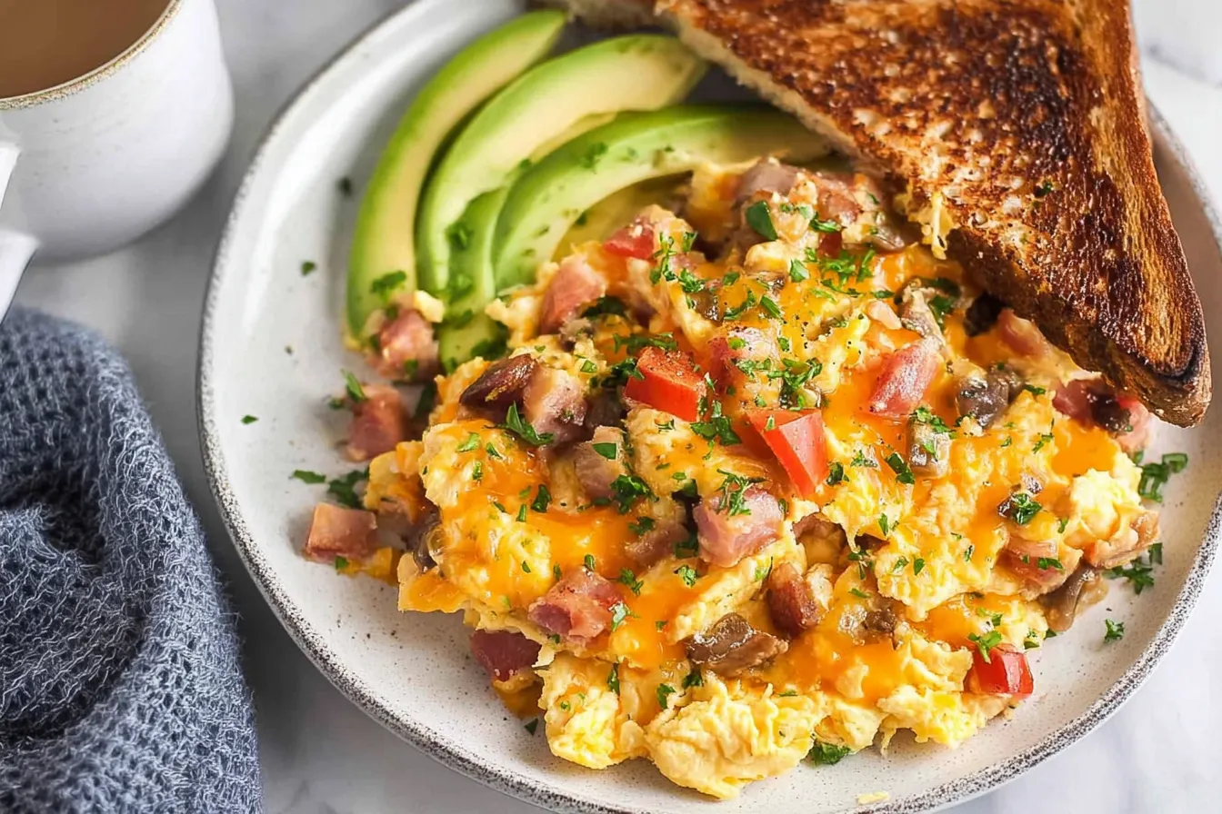 Loaded Scrambled Eggs with Fresh Ingredients