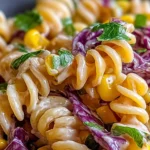 Vibrant Mardi Gras Pasta Salad Ready to Serve