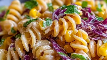 Vibrant Mardi Gras Pasta Salad Ready to Serve
