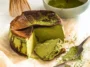 Matcha Basque Cheesecake Close-Up