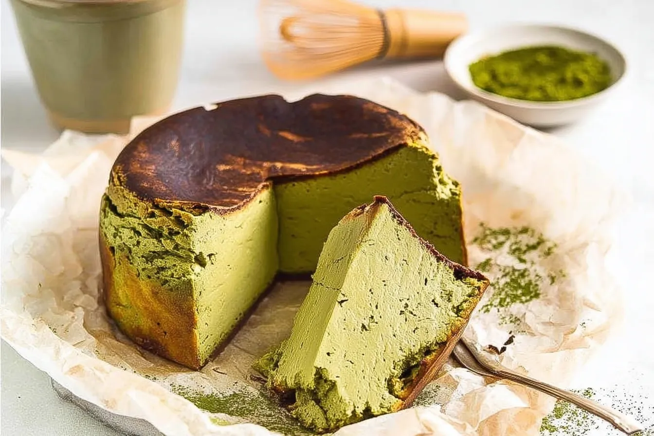 Matcha Basque Cheesecake