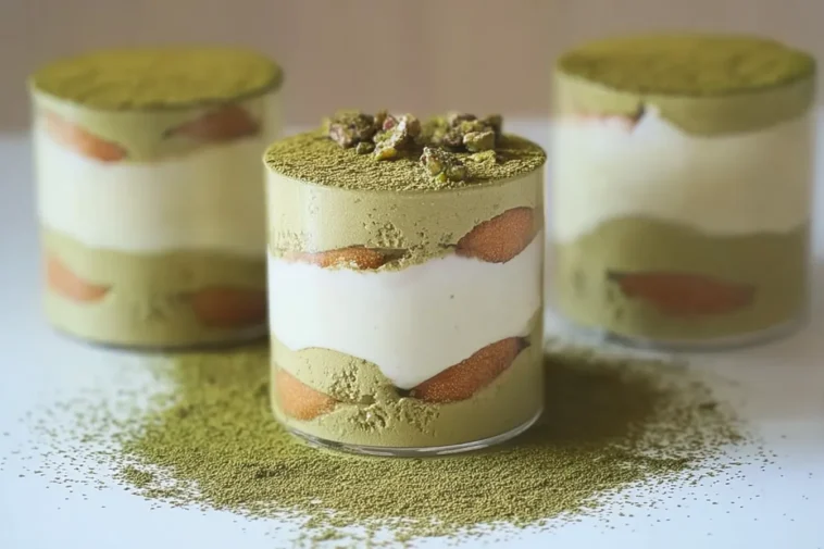 Delicious Matcha Tiramisu Ready to Serve
